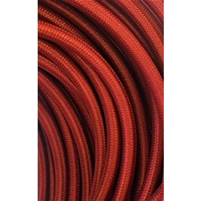Afbeelding van Kopp Meter textielkabel 3 aderig H03 VV F x 0,75 mm², lengte 2 m, stoffen kabel voor lamp, 250V, bordeaux, 151502075
