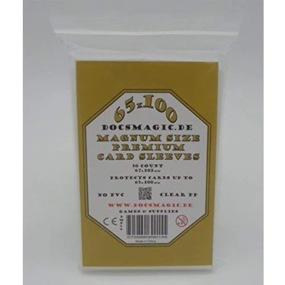 Afbeelding van Docsmagic.de 50 Premium Magnum Board Game Sleeves 65 x 100 67 102