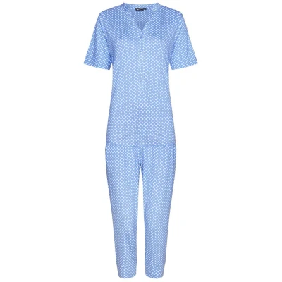 Afbeelding van Pastunette Pyjama Capri Allover Print Blauw 40
