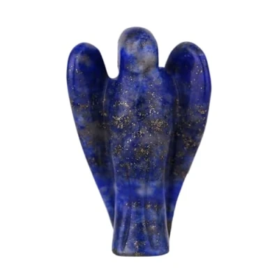 Afbeelding van Morella edelsteen lapis lazuli engel geluksbrenger beschermengel om mee te nemen 3,5 cm in fluwelen zakje