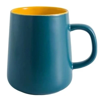 Afbeelding van grote mok, keramische koffiemok, 400 ml, beker, porselein, klassieke beker met handvat, theebeker, cappuccinokop, XXL mok