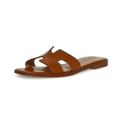 Afbeelding van Steve Madden Hadyn sandaal voor dames, Cognac leer, 40 EU