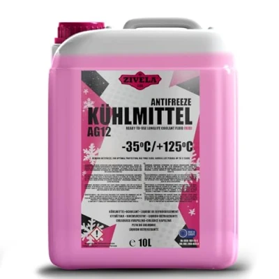 Afbeelding van ZIVELA G12 antivries koelvloeistof tot 35 graden, 10 liter, G12+ koelmiddel, auto, koelmiddel gebruiksklaar, duurzame bescherming
