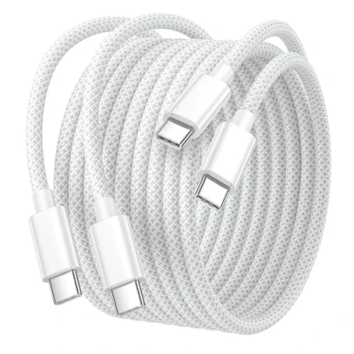 Afbeelding van iPhone 15 16 Oplaadkabel 2M 2 Stuks, 60W USB C Kabel Snellaadkabel voor Apple Pro Max/16 Plus/16/15
