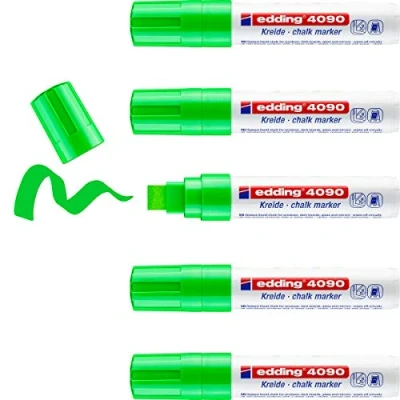 Afbeelding van edding 4090 kalk marker / window lichtgroen 5ST 4 15 mm 4090011