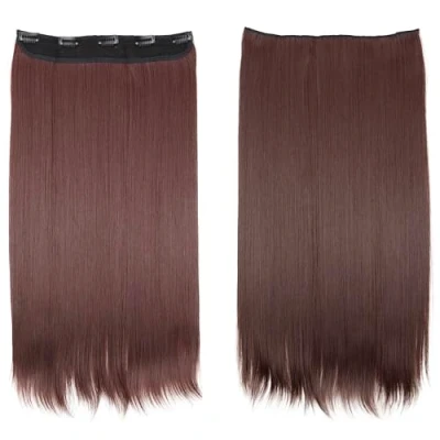 Afbeelding van CAISHA 60cm Clip in Extensions Haarextensies Haarstukje Glad Bruin C68