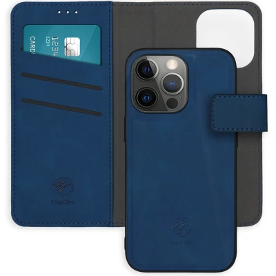 Afbeelding van Apple iPhone 13 Pro Hoesje Kunstleder iMoshion Bookcase/2 in 1 Case Blauw Telefoonhoesje