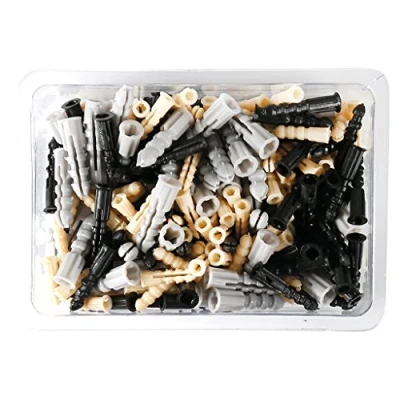 Afbeelding van COGEX 85336 kunststof pluggen gesorteerd, grijs/zwart/geel, set van 200 stuks