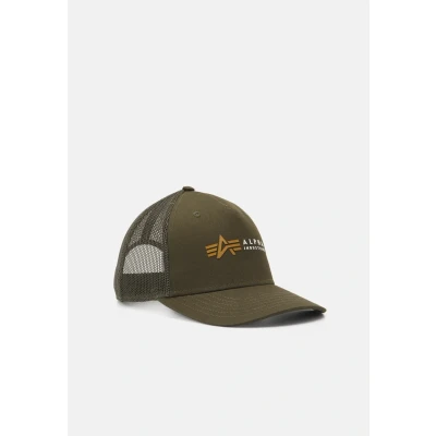 Afbeelding van Alpha Industries Label Trucker Unisex Pet, Maat: One Size, Dark olive