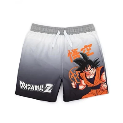 Afbeelding van Dragon Ball Z zwemshorts voor jongens Kids Teens Goku Karakter Warrior Symbool Zwembroek Broek Met Trekkoord Taille band Animatieserie Badmode
