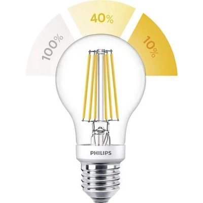 Afbeelding van Philips LED GLS E27 7,5 60W filament helder SceneSwitch blister 5102525