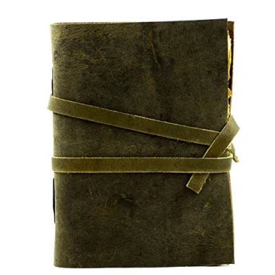 Afbeelding van OVERDOSE Deckle Bruin Lederen Journal Vintage Reisdagboek voor Mannen &amp; Vrouwen Schets Schrijven Dagboek Schetsboek Boek der Schaduwen Handgemaakt Edge Papier 5 x 7 inch 12 17