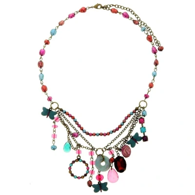 Afbeelding van Behave Multi color ketting met diverse hangers