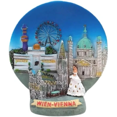 Afbeelding van 3D Wenen Oostenrijk Koelkast Magneet Reizen Souvenir Gift Home Keuken Decoratie Magnetische Sticker, Collectie
