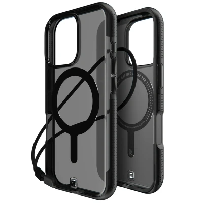 Afbeelding van Apple iPhone 16 Pro MagSafe Hoesje Kunststof BodyGuardz Hardcase/Backcover Smoke / Black Telefoonhoesje Shockproof/Valbescherming