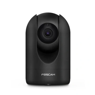 Afbeelding van Foscam R4M B IP camera voor binnen, gemotoriseerd, 4 MP, zwart, wifi met afstandsbediening en 24 uur per dag bewegingsdetectie push alarm