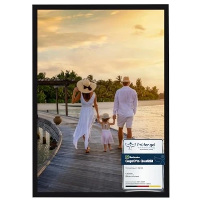 Afbeelding van CABBEL Fotolijst 50x70 MDF houten frame met onbreekbaar acrylglas in zwart