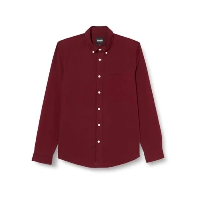 Afbeelding van Only &amp; Sons Gudmund Solid Overhemd, Heren, Maat: Medium, Burgundy