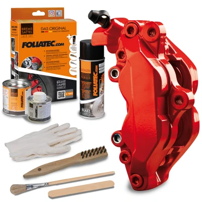 Afbeelding van Foliatec Remklauwlakset Performance Rood Glanzend 3 Componenten