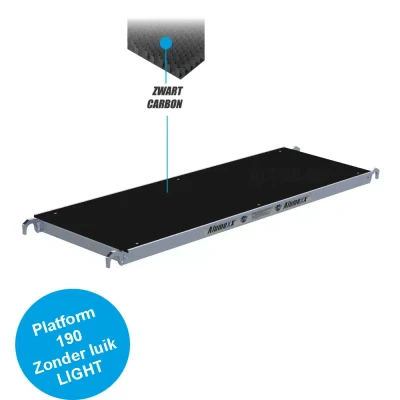 Afbeelding van Alumexx Carbon Deck Steigerplatform Zonder Luik 190 centimeter