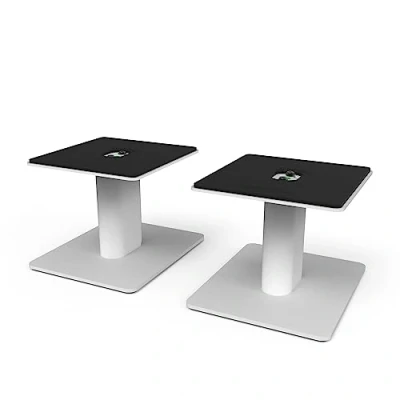 Afbeelding van Kanto SP6HDW universele desktopluidsprekerstatieven 6 inch 2 stuks staal (wit)