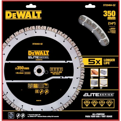 Afbeelding van DeWalt DT20464 QZ Elite Diamantblad Gesegmenteerd 355 mm Universeel
