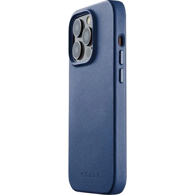 Afbeelding van MUJJO Leather Case with MagSafe iPhone 14 Pro blauw CL 027 BL