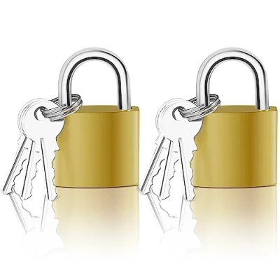 Afbeelding van Mesybveo 2 stuks hangslot, 32 mm klein slot met sleutel, hangsloten 6 beugeldikte, hangslot gelijksluitend sleutels, voor bagage, kasten, garage