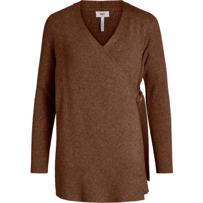 Afbeelding van Object Objfae Thess Cardigan Vest, Dames, Maat: Small, Dark earth