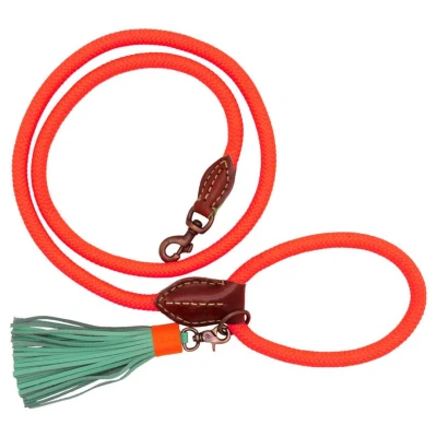 Afbeelding van Dwam Looplijn Carrot Cake Touw Hondenriem 155x1.4 cm Oranje L