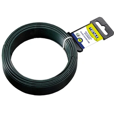 Afbeelding van tenax ijzerdraad, kunststof gecoat, groen, lengte 15 m, diameter 2 mm