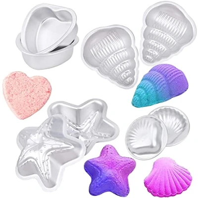 Afbeelding van Badebombe Formen, Seifenform badebomben Formen Set DIY Kit für Crafting handgemachte Spa Bomb Fizzy Machen Lieferungen, Runde Kugel Form(Set 8)