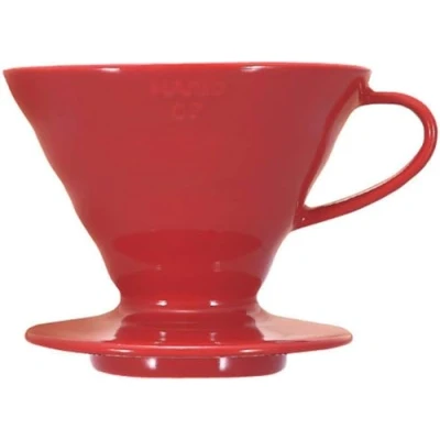 Afbeelding van Hario V60 dripper porselein rood maat 01