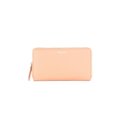 Afbeelding van Tamaris Leren Portemonnee Amanda Zip Around Wallet Apricot Abrikoos