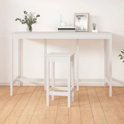 Afbeelding van Bartafel 180x80x110 cm massief grenenhout wit