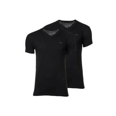 Afbeelding van GANT 2ER PACK Vneck AU Hemd, Heren, Maat: Medium, Schwarz