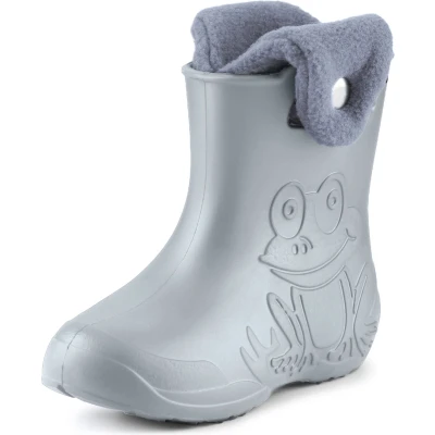 Afbeelding van Ladeheid LA CA FrogButton Kinder Regenlaarzen Rubber met Binnenschoen EVA Wasbare Grijs 1 34/35