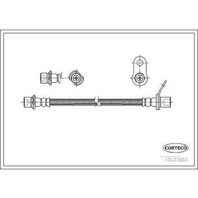 Afbeelding van CORTECO 19033052 Remslang Achteras links 384mm