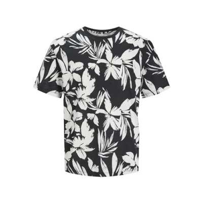 Afbeelding van Jack &amp; Jones Resort AOP TEE Tshirt print, Heren, Maat: Small, Black