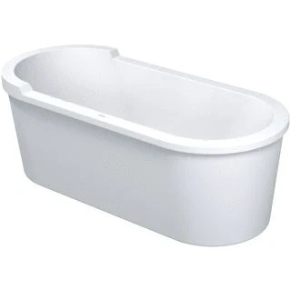 Afbeelding van Duravit Starck bad acryl ovaal 180x80cm met paneel poten wit