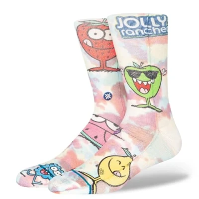 Afbeelding van Stance Jolly Rancher Crew Sokken Kevin Lyons Tie Dye Kalf, Meerkleurig, Medium