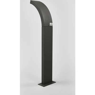 Afbeelding van Lucande LED buitenlamp 1licht aluminium, kunststof H: 60 cm grafietgrijs, opaalwit Inclusief lichtbron