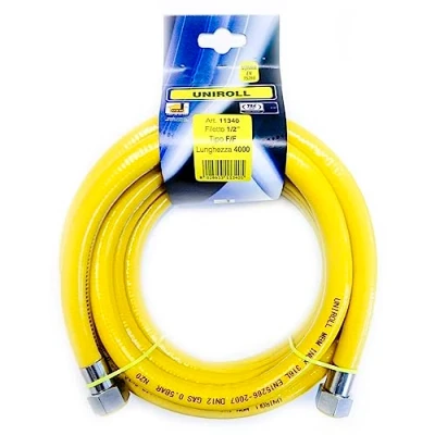 Afbeelding van Flexibele gasslang 4 mt 1/2&quot; FF staal volgens EN 15266 UNIROLL