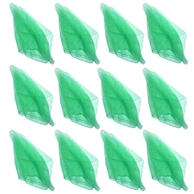 Afbeelding van Hoerev Juggling Dance Sjaals Pack Van 12 Gemengde Kleuren En Eenkleurige (Ongeveer 40cm x40 cm),Groen