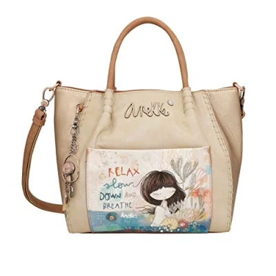 Afbeelding van Anekke Shopper dames Grote handtas van kunstleer met 2 handgrepen ritssluiting Mediterrane collectie accessoires en voor Afmetingen 32 x 24 13 cm, Verschillende