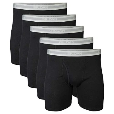 Afbeelding van Gildan Herenondergoed boxershorts, multipack retroshorts (verpakking van 10 stuks), zwart (5 L
