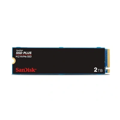 Afbeelding van SanDisk SSD PLUS M.2 NVMe 2 TB (M.2 2280, PCIe Gen 3.0, Eenvoudige Installatie, Western Digital Dashboard, 3 Jaar Garantie)
