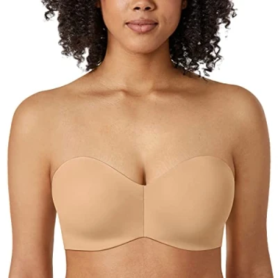 Afbeelding van DELIMIRA Dames Strapless Minimizer Beha Met Beugel Zonder Inzetstukken Taupe 75E