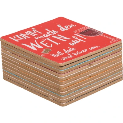 Afbeelding van Out of the Blue Slogan Onderzetter set van 12 stuks
