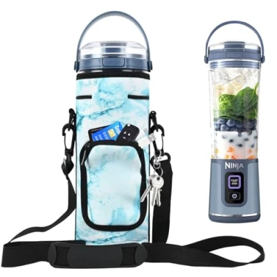 Afbeelding van Draagbare blender opbergtas hoes met schouderriem voor Ninja BC151EUBK/BC151EUNV/BC151EUCR/BC151EUEM/BC151EUPR/BC151EUWH Blast draadloze mixer, draagbaar, 530 ml (blauw)